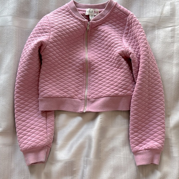 Girls Cropped Zipper Sweater - Picture 1 of 2